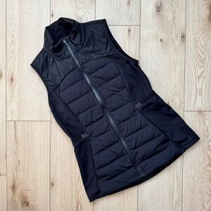 lululemon down for it all black vest size 8
